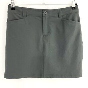 Eddie Bauer Skort Size 8 Gray Pockets 3" Inseam Polyester Spandex
